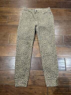 Vanilla Star High Rise Skinny Leopard Print Jeans Size 7